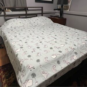 Darren & Phillip mint green bulldog/topiary trees duvet cover